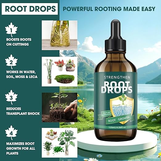 Liquid Rooting Hormone for Cuttings – Supports Fast Root Growth in Water, Soil & LECA | Plant Propagation Solution for Houseplants (4.06 oz)