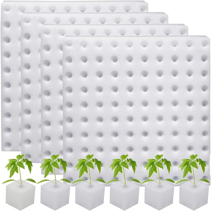 400 PCS Hydroponic Sponge Planting Tool Square Seedling Sponges Greenhouse Hydroponic Sponges Hydroponic Vegetable Planting Sponge for Small Bud Growth