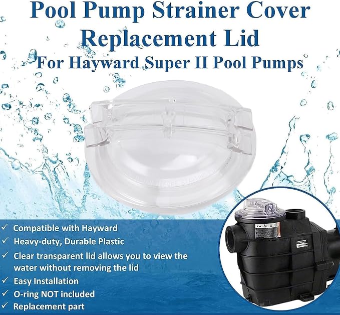 HERCHR Pool Pump Lid, Pool Pump Threaded Lid Replacement Compatible with SPX3000S Series SP3007 SP3010 Pump Thread Strainer Cover