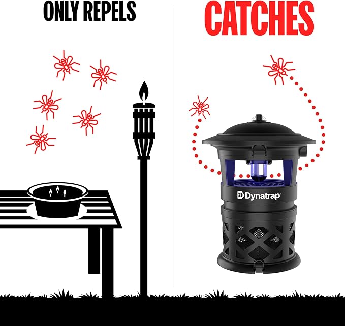 DynaTrap DT1130SR Mosquito & Flying Insect Outdoor Trap and Killer + DynaTrap 100611 Atrakta Lure Sachet, Lasts 60 Days, Mosquito Attractant