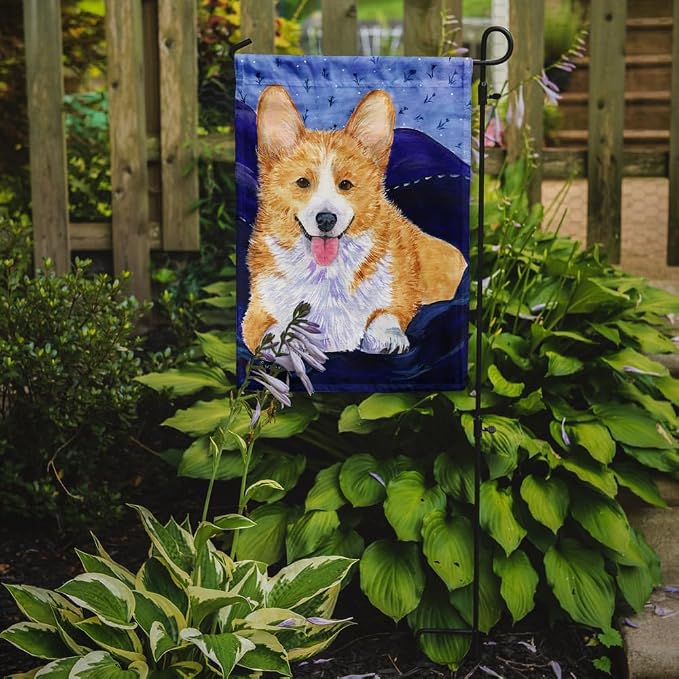 Caroline's Treasures SS8414GF Corgi Garden Flag Mailbox Flag Decorative Yard Flag Banner Outside Patio Artwork Yard Flower Beds, Garden Size, Multicolor