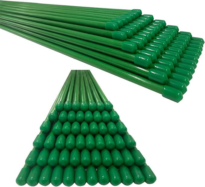 Garden Stakes 4FT,Plant Stakes,Tomato Stakes,Fiberglass Material,Strong and Durable,Will Never Rust,Pack of 20