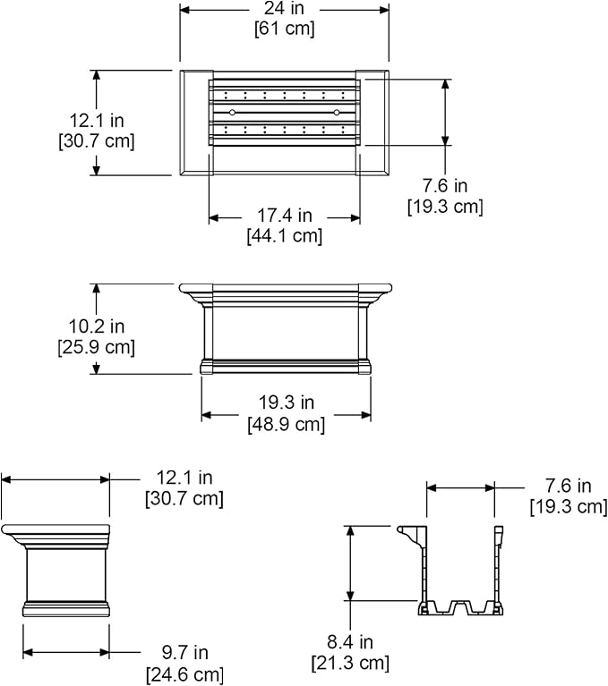 Mayne 4822-W Yorkshire Window Box, 2-foot, White