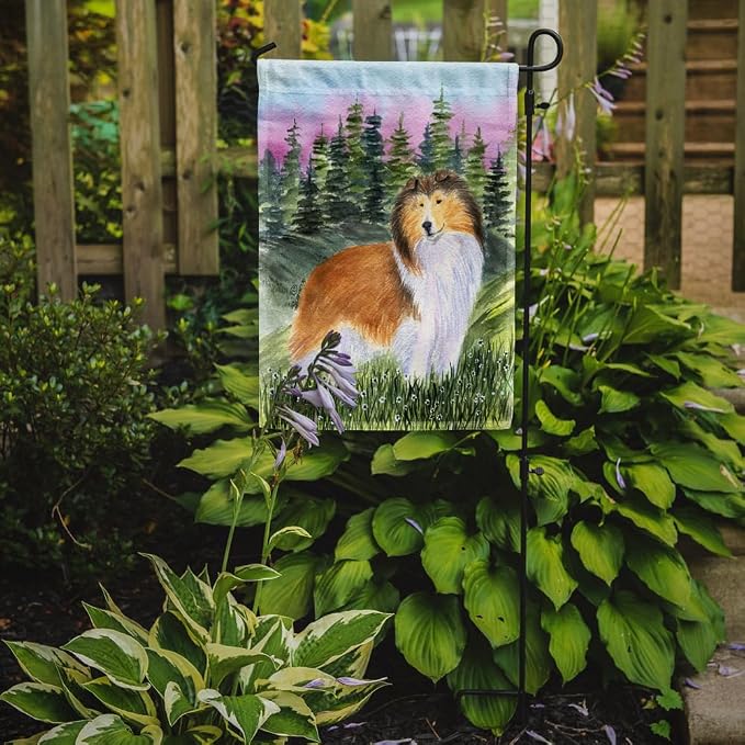 Caroline's Treasures SS8321GF Sheltie Garden Flag Mailbox Flag Decorative Yard Flag Banner Outside Patio Artwork Yard Flower Beds, Garden Size, Multicolor