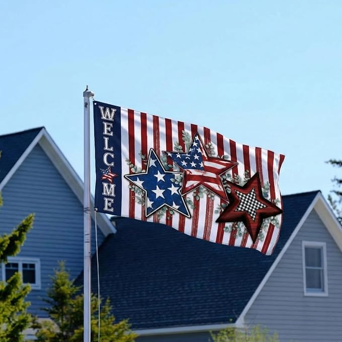 SmoothNovelty 12 Pcs Seasonal Garden Flag 3 x 5 ft Yard Flags for Outside Double Sided Holiday Banner with Grommets for Spring Summer 4th of July Outdoor Banner Decorations(Fashion)