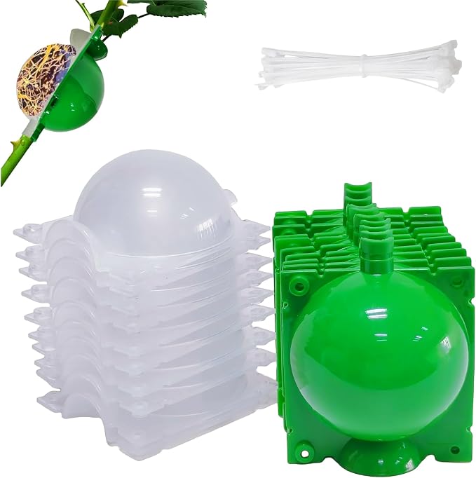 10 Pcs Air Layering Pods,Grafting Kit Reusable Half Transparent Air Layering Propagation Kit Plant Root Growing Box for Fast Propagation Plant Rooting Ball Tree Grow Tubes Plant Propagation Ball