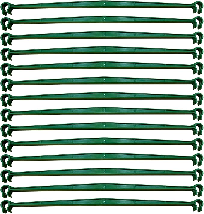 100Pcs Plant Stake Arms for Tomato Cage,11.8" Garden Stake Connectors with 2 Adjustable Buckles,Expandable Trellis Connectors Attach 11mm Diameter Plant Stakes for Climbing Plants Vegetables