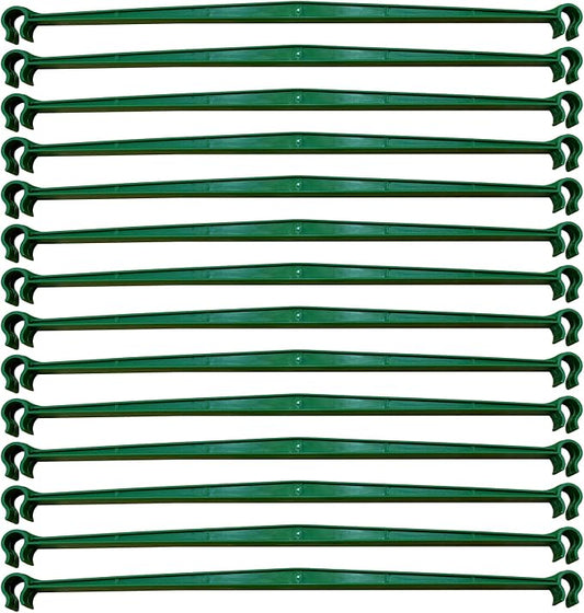 100Pcs Plant Stake Arms for Tomato Cage,11.8" Garden Stake Connectors with 2 Adjustable Buckles,Expandable Trellis Connectors Attach 11mm Diameter Plant Stakes for Climbing Plants Vegetables