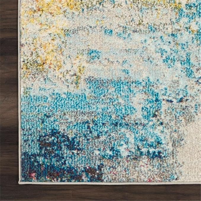Nourison Home Celestial Sealife 2'2" x 14' Area Rug - Easy Clean, Non Shedding, Bed Room, Living Room, Dining Room, Kitchen (14' Runner)