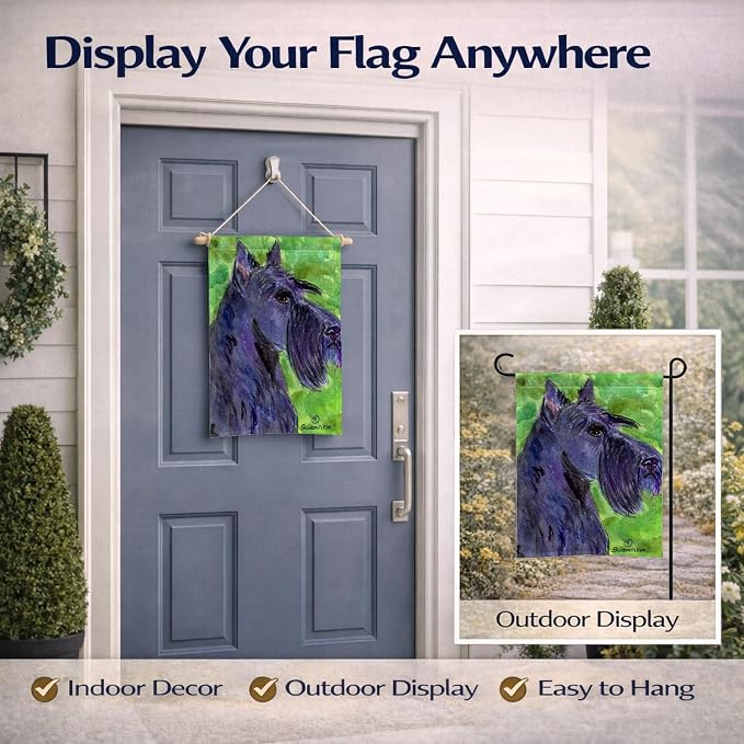 Caroline's Treasures SS8792GF Scottish Terrier Garden Flag Mailbox Flag Decorative Yard Flag Banner Outside Patio Artwork Yard Flower Beds, Garden Size, Multicolor