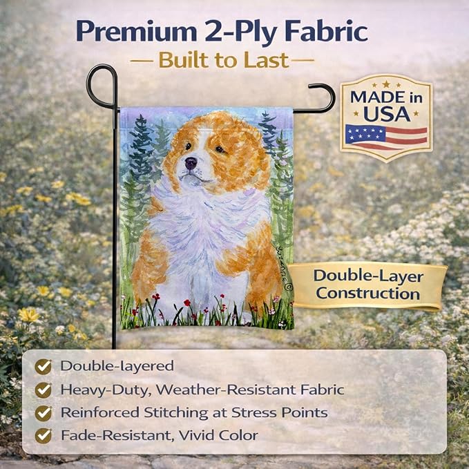 Caroline's Treasures SS8918GF Sheltie Garden Flag Mailbox Flag Decorative Yard Flag Banner Outside Patio Artwork Yard Flower Beds, Garden Size, Multicolor