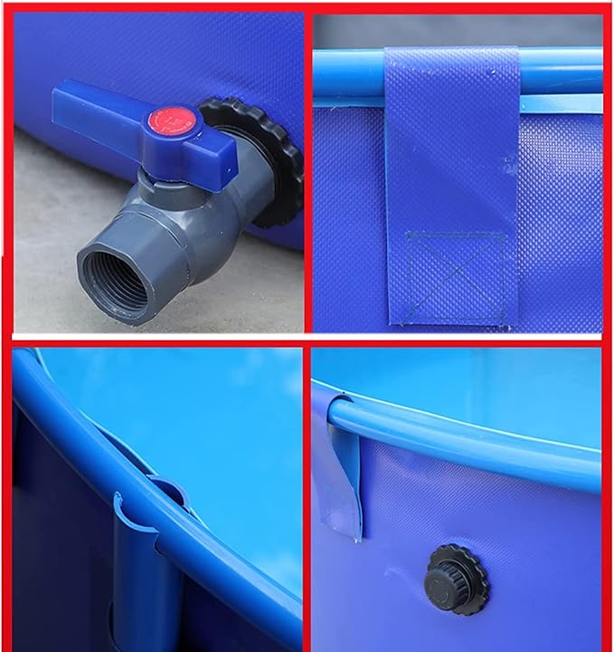 Aquaculture Tank, Folding Fish Pond, Canvas Fish Pond Pool, Fish Pond Liner | Pool Above Ground with framed, for Store Up Water Irrigation Aquatic Products Breeding Pond 78 x 32 IN (2400 L)