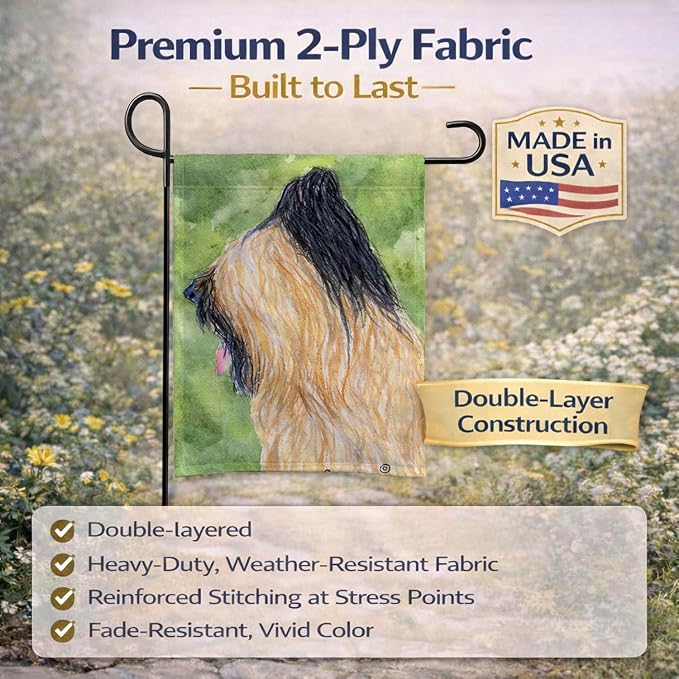 Caroline's Treasures SS8783GF Briard Garden Flag Mailbox Flag Decorative Yard Flag Banner Outside Patio Artwork Yard Flower Beds, Garden Size, Multicolor