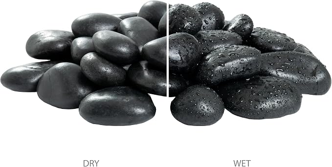 MSI Decorative Polished Black Pebbles, 1.2 inch - 2 inch, 40 lb. Bag