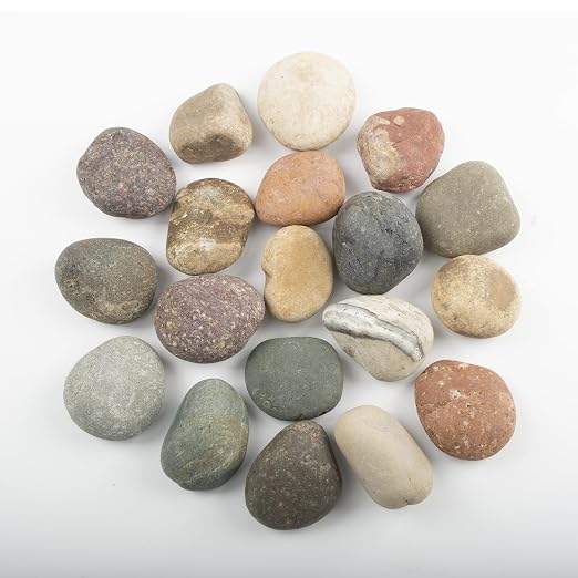 20 LBS River Rocks for Plants - 1-2 inch Natural Stones, Screened Decorative River Rocks for Landscaping, Garden Pathway, Plant Stones, Craft Walkways, and Outdoor Decorative