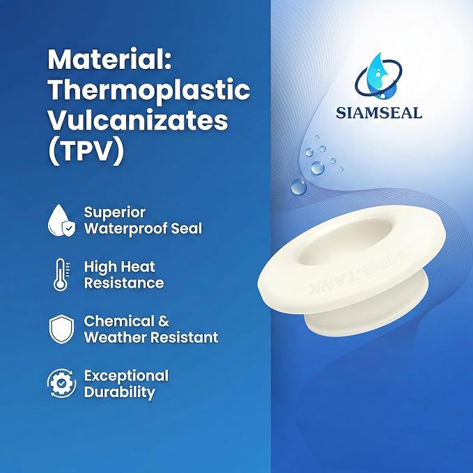 3/4 inch Hydroseal flexible tank adapter Bulkhead Fitting, Leak-Proof TPV Tank/Pipe Seal, No Glue, Aquaculture Hydroponics Filtration, garden hose bulkhead fitting, rain barrel bulkhead fitting