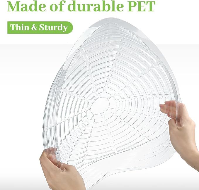 Shellwei 18 Pack 18 Inch Plastic Plant Saucers Extra Large Clear Flower Pot Drip Trays Plants Drip Tray Plant Drainage Tray Plants Saucer Trays for Indoors Outdoors