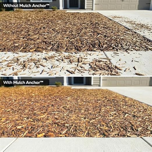 DOMINATOR Mulch Anchor 64oz - Mulch Glue for Landscaping | Mulch Glue Spray for Rubber Mulch, Wood Chips, Pine Straw, Cedar & Cypress | Ready to Spray Heavy Duty Landscape Glue