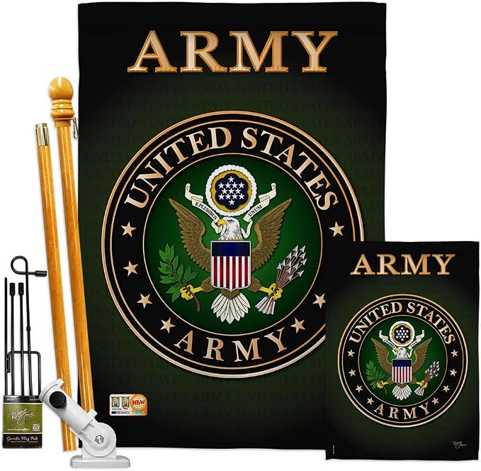 Army Garden House Flag - Kit Armed Forces Rangers United State American Military Veteran Retire Official - Decoration Banner Small Yard Gift Double-Sided Made in USA 28 X 40
