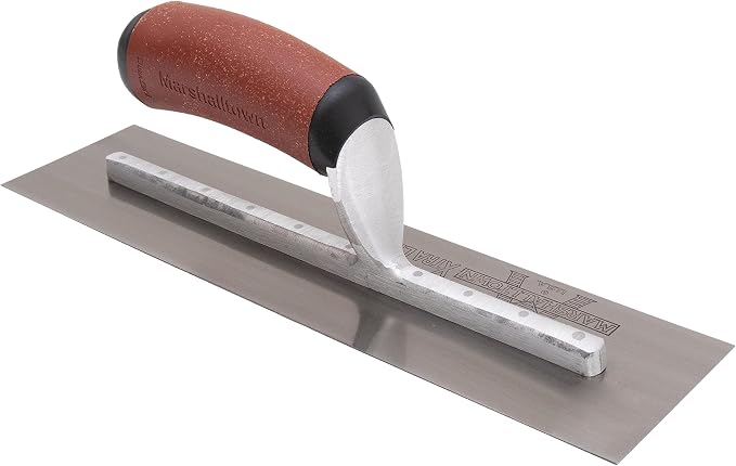 MARSHALLTOWN High Carbon Steel Finishing Trowel, 4 x 14 Inch Concrete, Masonry and Drywall Finishing Tool, Assembled in USA, MXS58DC