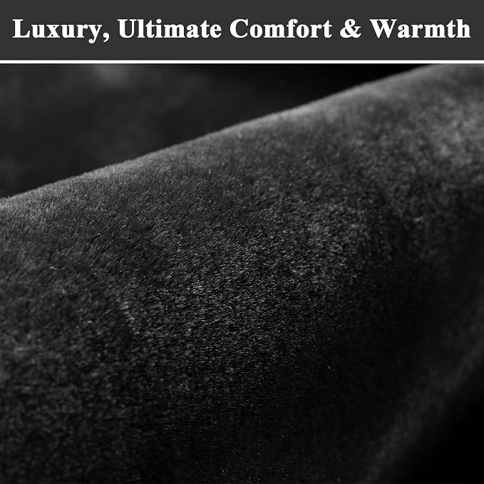 SHACOS Ultra Soft Faux Rabbit Fur Area Rug 6'x9', Non Slip Washable Padded Living Room Rugs, Fluffy Cozy Indoor Modern Carpet for Bedroom Dining Room Kids Room Dorm Home Decor, Black