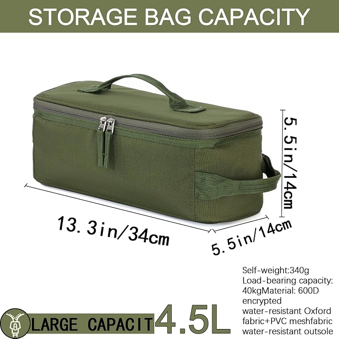 6L Camping Storage Bag, Tactical Camping Storage Bag | 600D is durable, waterproof, Suitable for camping, traveling, picnicking