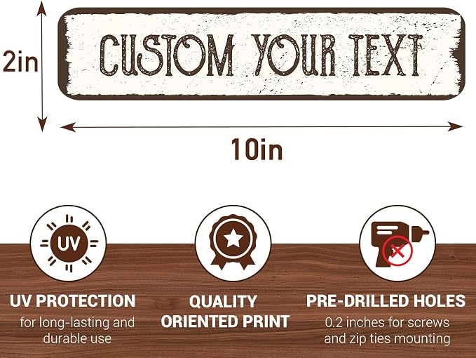 Custom Rustic Sign,Personalized Outdoor Metal Signs,Tin Plates for Outside/Inside,Man Cave,Shop,Bar,Cafe Restaurant,Garden Fence,Vintage Aluminum Fade Reistant Easy Installation 15 x 2.3 inch