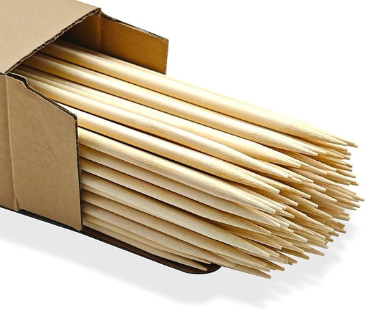 100Pcs 3ft/36in Bamboo Plant Stakes, Garden Stakes, Bamboo Stakes for Tomato, Beans, Potted Plants, Smores Sticks for Fire Pit, Natural Support for Gardening, BBQ, Camping, Home Cooking
