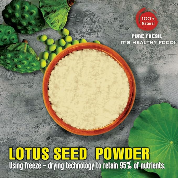 LOTUS SEED POWDER 2.47 oz (70g) VIETFARMFOOD: Pure freeze-dried vegetable powder, made from real vegetables with no added sugar - Perfect for daily nutrition to keep your body full of vitality