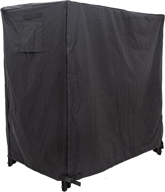 Heavy Duty Waterproof Log Rack Cover - Outdoor Fire Wood Protection Cover, 4ft - UV Protection, Black