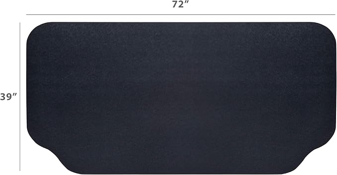 GRILLTEX Under the Grill Protective Deck and Patio Mat, 39 x 72 inches, Black
