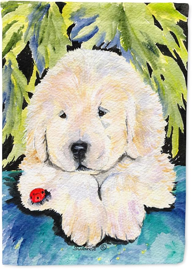Caroline's Treasures SS8271GF Golden Retriever Garden Flag Mailbox Flag Decorative Yard Flag Banner Outside Patio Artwork Yard Flower Beds, Garden Size, Multicolor