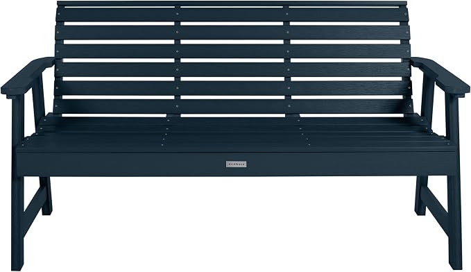 Highwood Weatherly Garden Bench, 5 Feet, Federal Blue