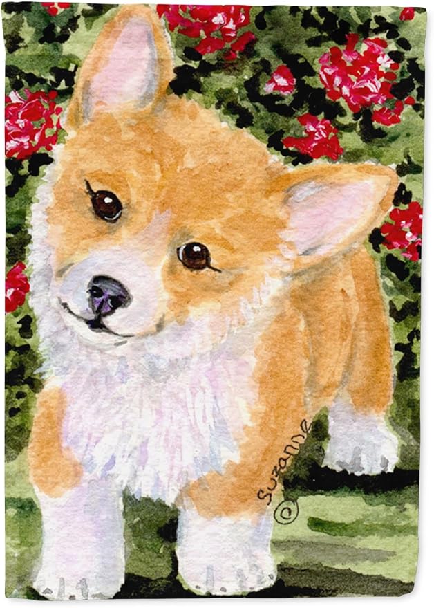 Caroline's Treasures SS8823GF Corgi Garden Flag Mailbox Flag Decorative Yard Flag Banner Outside Patio Artwork Yard Flower Beds, Garden Size, Multicolor