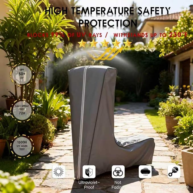 Universal Electric Scooter Cover, Waterproof and Dustproof Storage Cover for Adults and Kids, Grey Oxford Fabric, L45x W24x H47 Inch