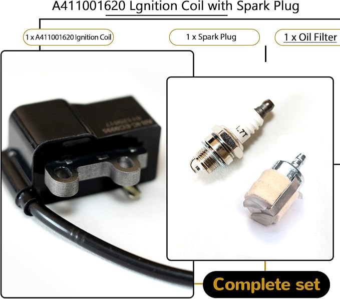 A411001620 Lgnition Coil with Spark Plug for Echo EB600RT, PB-580H PB-580T Backpack Blower Engine Module Replaces A411001621