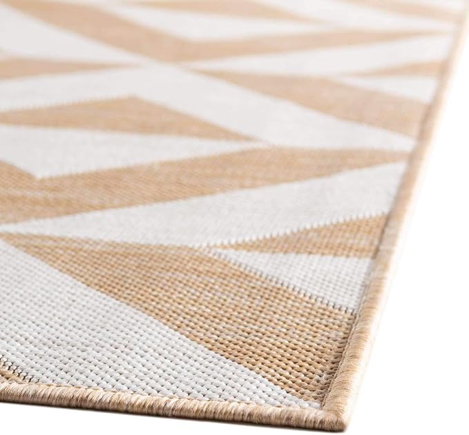 Unique Loom Outdoor Collection Area Rug - Napa (4' 1" x 6' 1" Rectangle, Beige/ Brown)