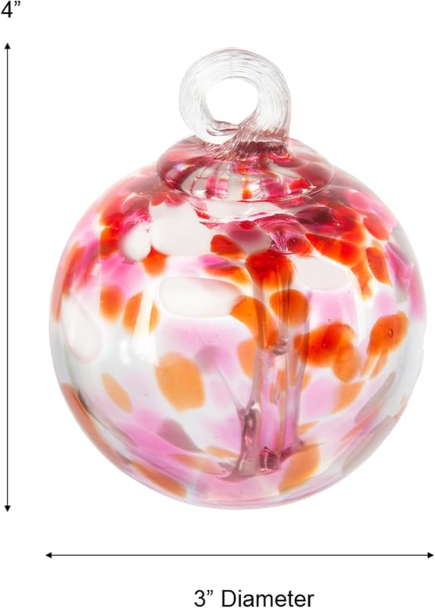 Dale Tiffany AS23072-D3 Tree of Life Glass Gazing Ball, Blush, 3"