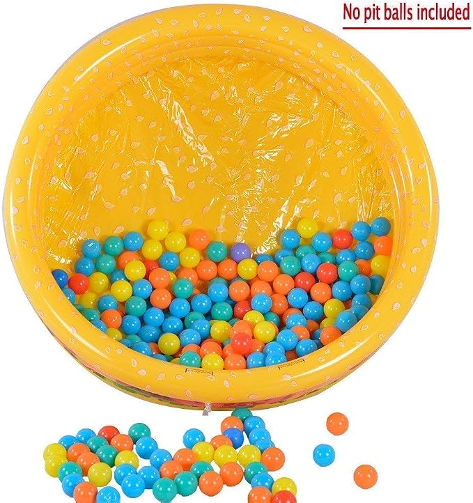 Kiddie Pool, Inflatable Pool for Kids, Ice Cream(Donut) and Hamburger 3 Ring Swimming Pool, Ideal Blow Up Pool in Summer, 45 Inches Inflatable Baby Pool