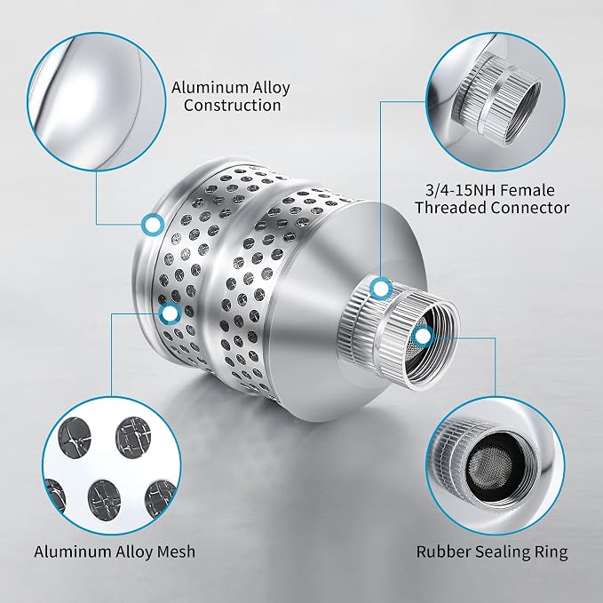 Dreyoo 4 Set Bubbler Sprinkler Heads, 3/4 Inch Internal Thread Rustproof Aluminum Diffuser Flood Nozzle for Yard, Vegetable Garden, Soaker Sprinkler with 40 Inch Tape