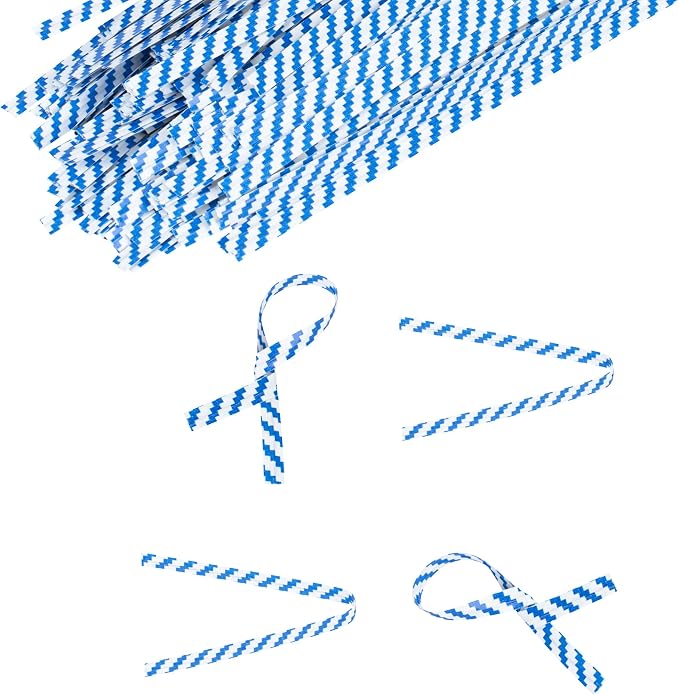 Restaurantware Twist Ties 5000 Pack of 4-Inch Reusable Paper Bag Ties Laminated Gripping Strong Blue Flush-Cut Bread, Candy, Coffee, Cookie, Bakery Bag, Party, Gifts, Cake Pops, Packaging
