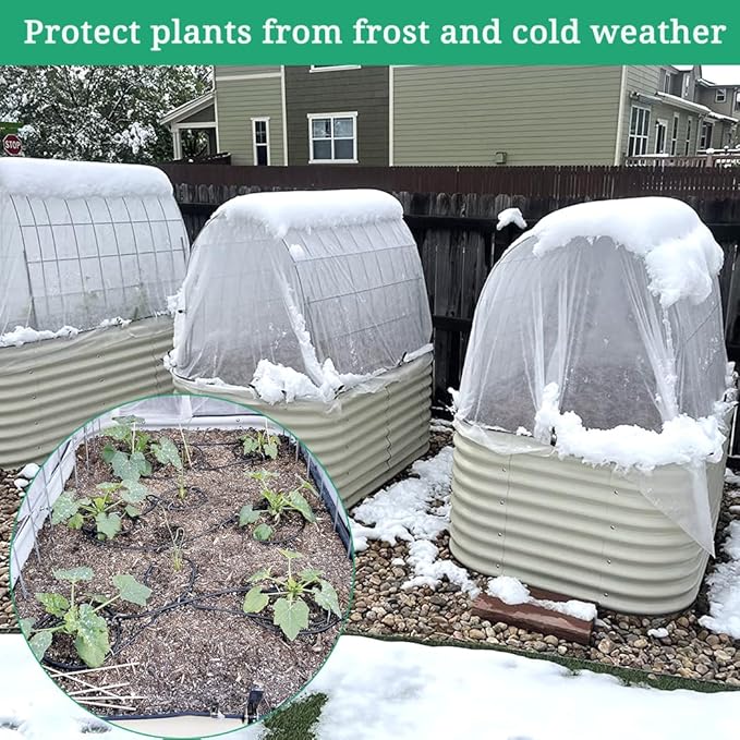 Plant Covers Freeze Protection with Ultra Fine Mesh Reusable Floating Row Cover for Plants Vegetables Flowers Fruits Frost Sun Protection 1.2oz/yd² (8x20ft)