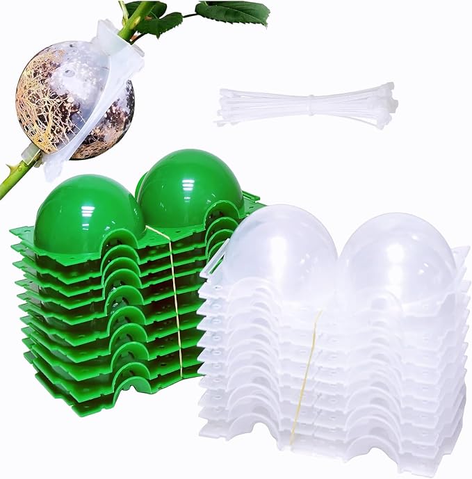 20 Pcs Air Layering Pods,Reusable Air Layering Propagation Kit Grafting Tool Plant Root Growing Box for Fast Propagation Plant Rooting Ball Grafting Kit Plant Propagation Ball Tree Grafting Supplies