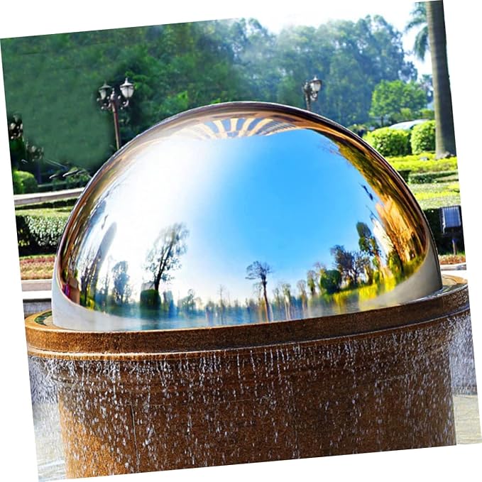6Pcs Garden Reflective Ball Garden Sphere Ball Gazing Stainless Steel Mirror Hemisphere Mirror Globe Gazing Globe Shiny Sphere Mini Gold Globe