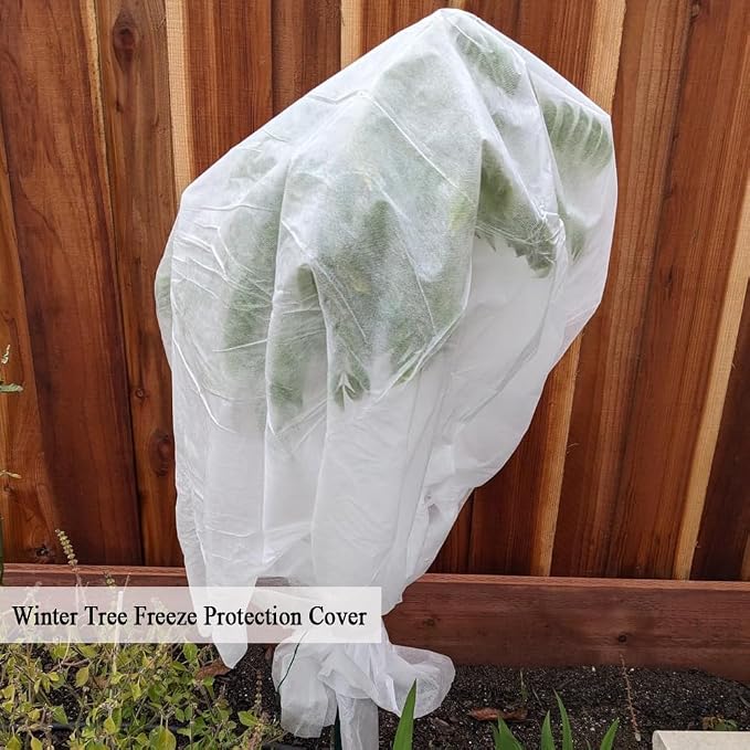 Frost Cloth Plant Freeze Protection, 10x50 Ft Floating Row Cover Fabric for Garden Beds, 0.9oz/yd² Frost Blanket for Outdoor Plants, Plant Covers for Winter Protection