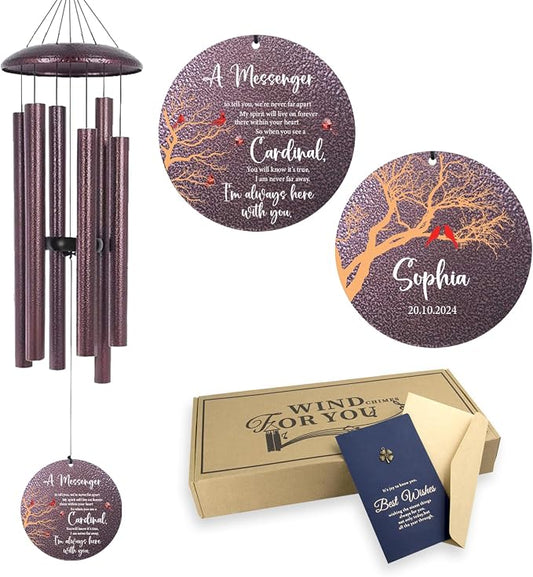 ASTARIN Outside Wind Chimes for Loss of Loved one, Personalized Sympathy Gift for Loss Mother/Father, Windchimes Outdoors Condolences Gift for Women/Men, Garden Decoration, Produced in Texas