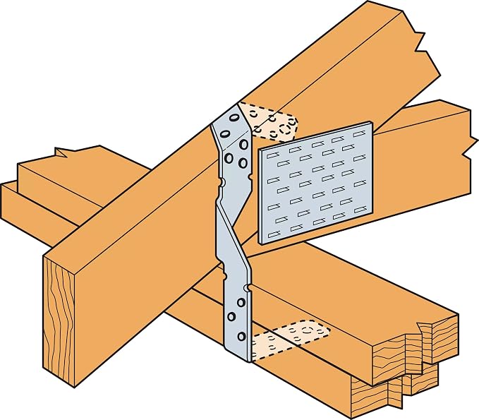 Simpson Strong-Tie MTS16 Medium Twist Strap - 16 in. Length, 54-mil Thickness, Zinc Galvanized 16-Gauge Steel Construction, Resists Moderate Uplift Loads