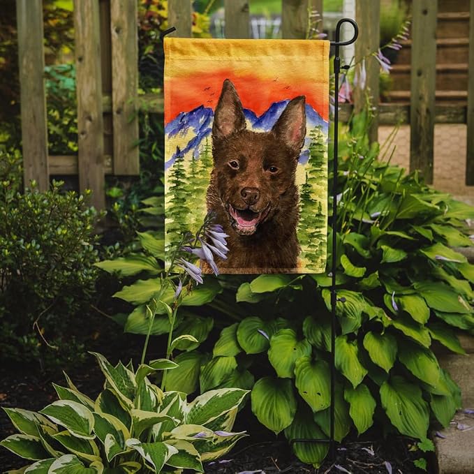 Caroline's Treasures SS8422GF Australian Kelpie Garden Flag Mailbox Flag Decorative Yard Flag Banner Outside Patio Artwork Yard Flower Beds, Garden Size, Multicolor