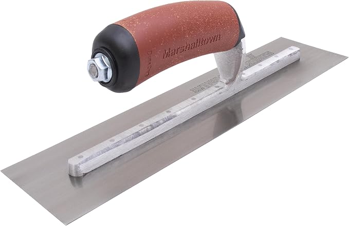 MARSHALLTOWN High Carbon Steel Finishing Trowel, 4 x 14 Inch Concrete, Masonry and Drywall Finishing Tool, Assembled in USA, MXS58DC