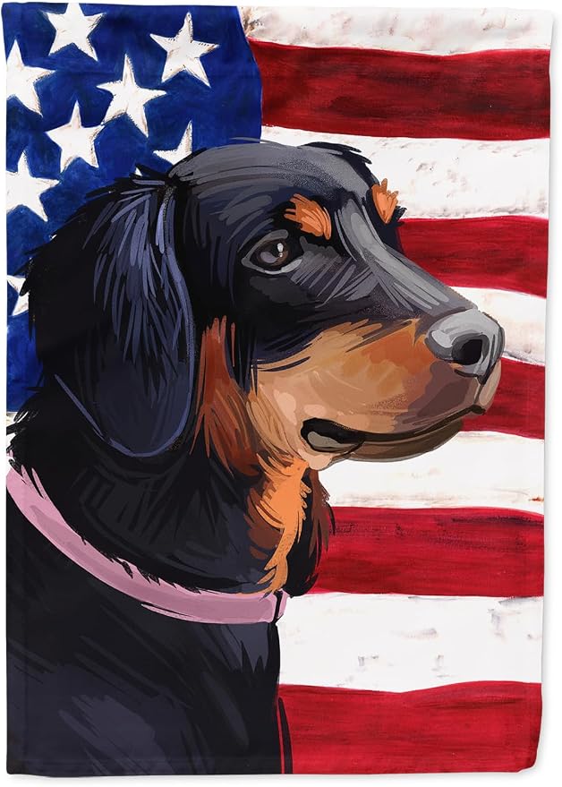 Caroline's Treasures CK6713CHF Slovensky Kopov American Flag House Flag Large Porch Sleeve Pole Decorative Outside Yard Banner Artwork Wall Hanging, Polyester, House Size, Multicolor